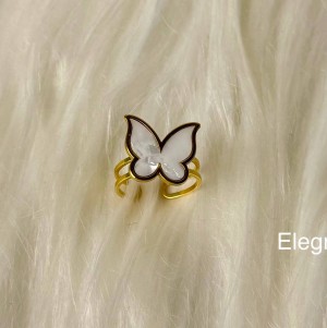  White butterfly Ring
