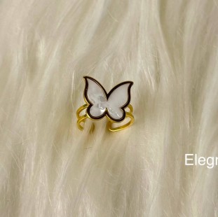  White butterfly Ring