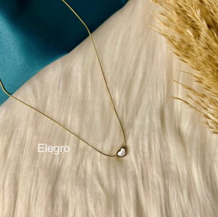 Necklace White heart 