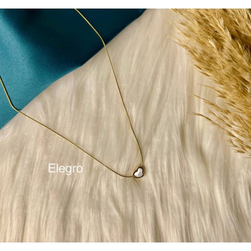 Necklace White heart 