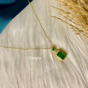  Green clover Necklace 