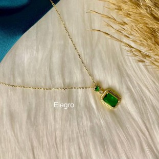  Green clover Necklace 